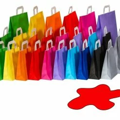 Null 250x Papiertragetaschen Papiertaschen Flachhenkel 18x8x22cm Grün 70gr. -Null Shop 0006dc12 ff5f 43f6 8e69 52a99d1228de 3