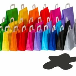 Null 250x Papiertragetaschen Papiertaschen Flachhenkel 18x8x22cm Blau 70gr. -Null Shop 113dfe01 998f 4945 ace1 229d7c43f79d 1