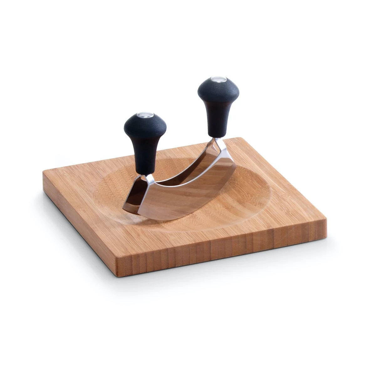 Null Zeller Bambus Kräuterbrett Mit Wiegemesser Zweischneidig Quadratisch Konkav Filz 3 Null Zeller Bambus Kräuterbrett Mit Wiegemesser Zweischneidig Quadratisch Konkav Filz