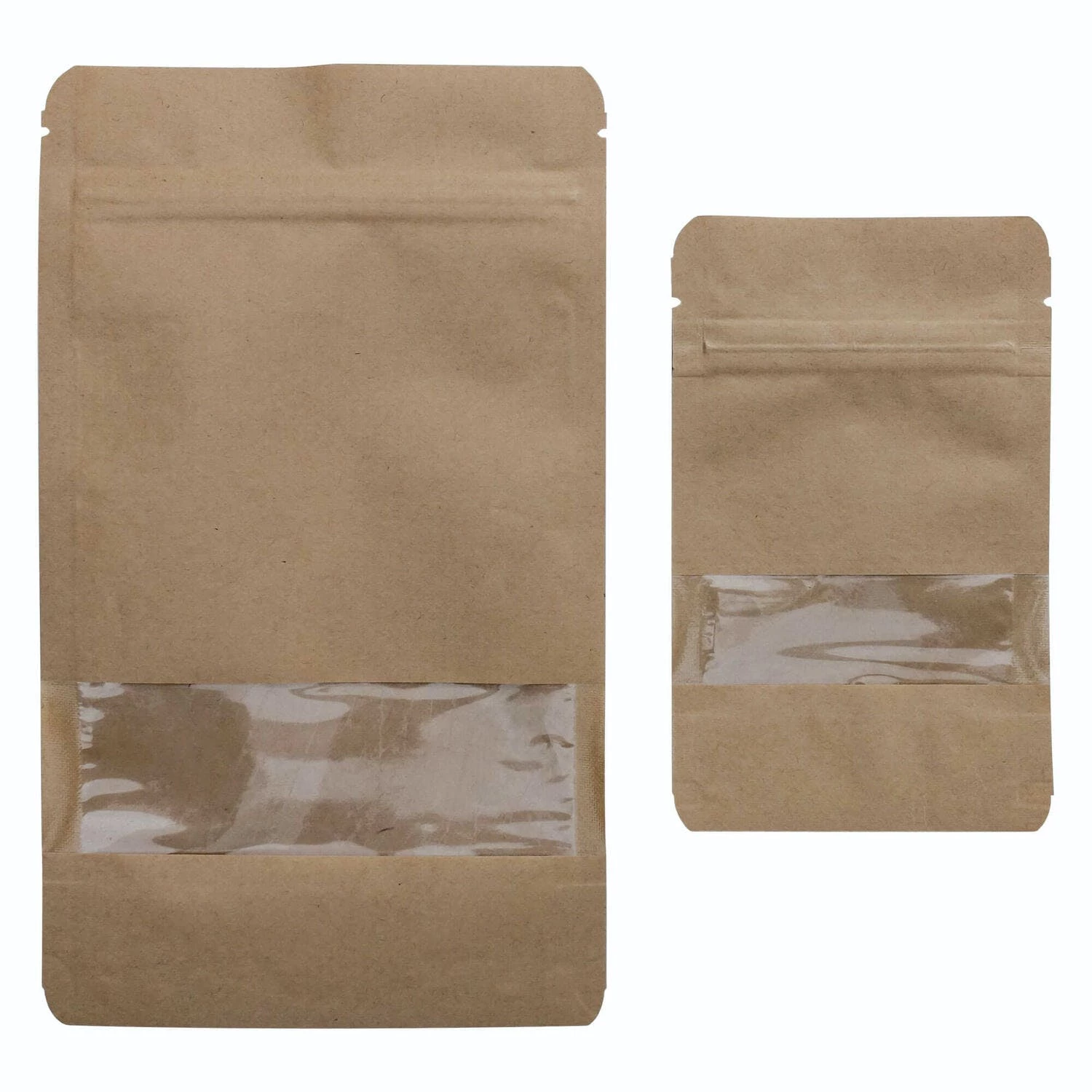 Null 1000x Standbodenbeutel Kraftpapier Braun Mit Fenster 130x225x70mm 500ml 8 Null 1000x Standbodenbeutel Kraftpapier Braun Mit Fenster 130x225x70mm 500ml – Bild 6