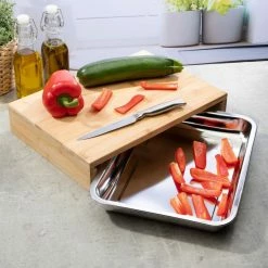 Null Bambus Schneidebrett Mit Edelstahlschale Essensreste Schnittbrett Küche Ordnung -Null Shop 45f99460 c98e 4ab0 889f ef77683611db