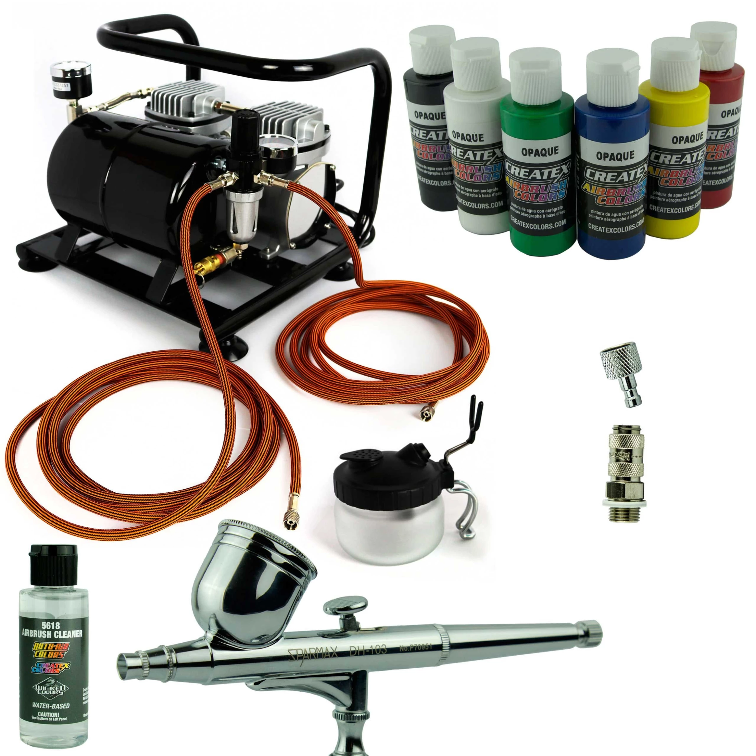 Null Komplett Airbrush Set Airbrushpistole Saturn Kompressor Sparmax Createx Farben 3 Null Komplett Airbrush Set Airbrushpistole Saturn Kompressor Sparmax Createx Farben