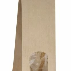 Null 10x Blockbodenbeutel Mit Ovalem Sichtfenster - 100g/250g/500g - 7 X 4 X 20,5cm - Papiertüten Bodenbeutel Geschenktüte Kraftpapier (100g - Ov. F.) -Null Shop 59e6edd2 7d40 4a87 8b0b 3059f4be7948 1
