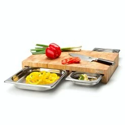 Null Continenta 4028 Küchen-Schneidebrett Rechteckig Holz Edelstahl, Holz -Null Shop 70242565 7899 4e89 9c3b a0d702eb109a