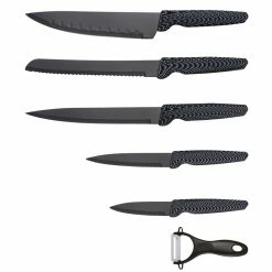 Null Michelino Messerset 6-teilig Edelstahl Klingen Küchenmesser Kochmesser Schäler Messer Grau -Null Shop 80341381 826b 4064 8cb1 e62d6128c7c6 2