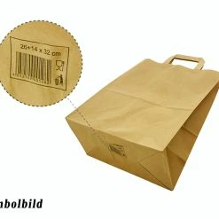 Null 100x GASTRO Papiertragetaschen 48 X 45 X 17 Cm Mit EAN-Code Braun -Null Shop 82343aa3 3499 4249 984b ff58bfe718db