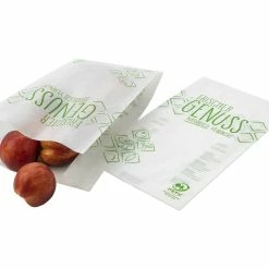 Null 1000x Faltenbeutel Aus Pergamin 'Frischer Genuss' 200x100x350mm 40gr.