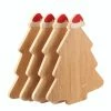 Null Schneidebrett Servierbrett Tannenbaum Mit Mütze Holzbrett Frühstücksbrett 4Stück