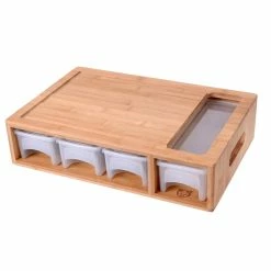 Null Schneidebrett Bambus 38 X 22cm, Antibakterielles Holz, Edelstahlgriff, Saftrinne -Null Shop 93db8ded a421 4817 bd1f 262313c89df7 1