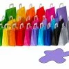 Null 250x Papiertragetaschen Papiertaschen Flachhenkel 18x8x22cm Violett 70gr.
