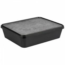Null APS Set -SERVING BOX-, 30 X 25 Cm, H: 8 Cm, Melamin, Schwarz, Betonoptik