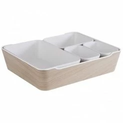 Null APS Serving-Box Set -L-, 30 X 25 Cm, H: 8 Cm, Melamin, Weiß, Holzoptik -Null Shop b59c58fd 09e9 4cd0 ab09 cb9b49bf0986