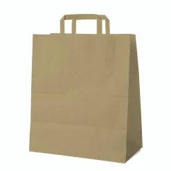 Null 150x GASTRO Papiertragetaschen 45 X 40 X 16 Cm Mit EAN-Code Braun