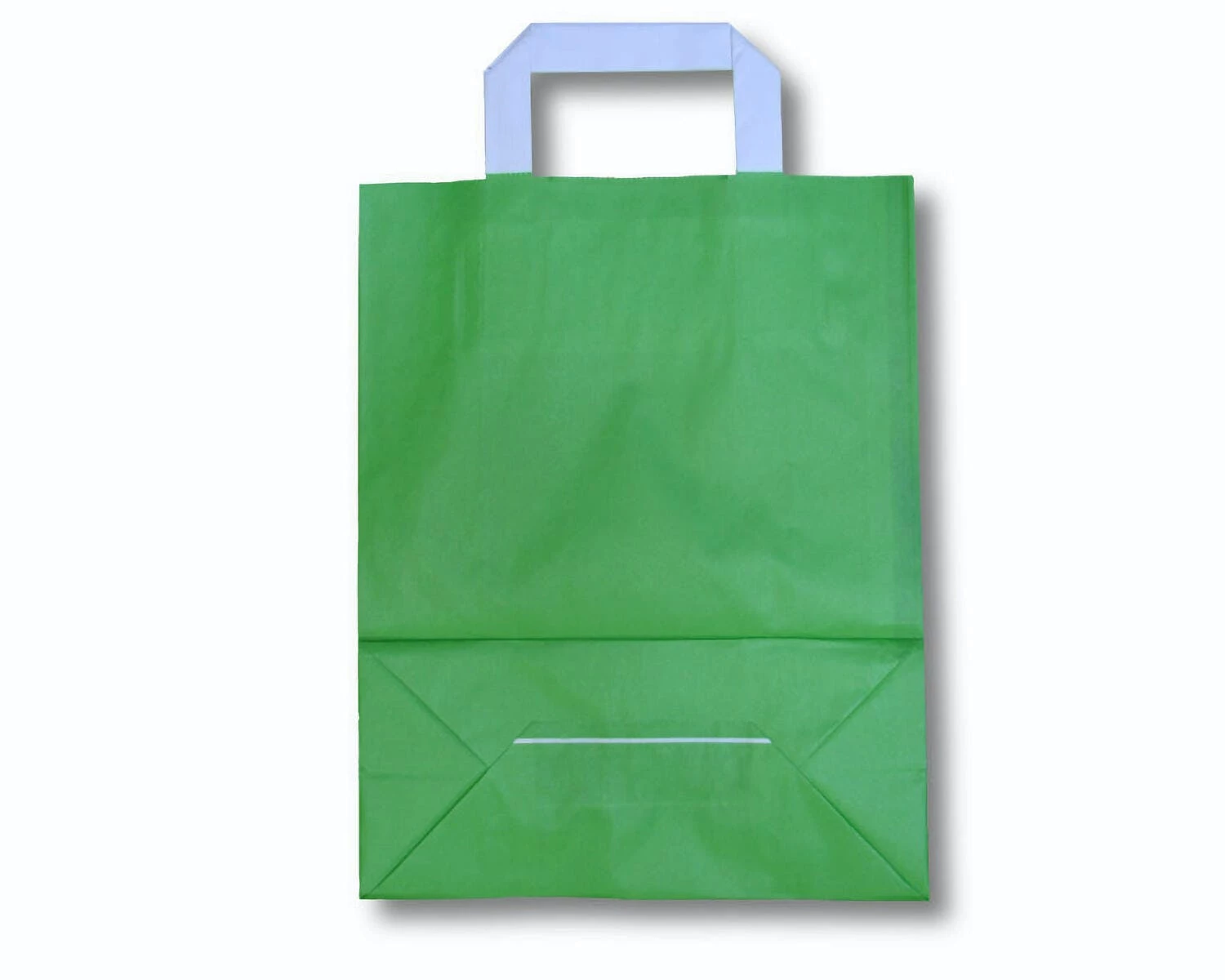 Null 250x Papiertragetaschen Aus Kraftpapier 180+80x220mm Grün 3 Null 250x Papiertragetaschen Aus Kraftpapier 180+80x220mm Grün