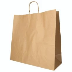 Null 125x Papiertragetaschen Mit Papierkordel Kordeltasche 35 X 35 X 14 Cm Braun