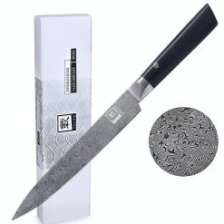 Null Damastmesser BLACK EDITION `Allzweckmesser` - Pakkaholz - VG-10 Stahlkern -Null Shop d5f60a80 d404 435e b211 1ff7fcbe7a9c
