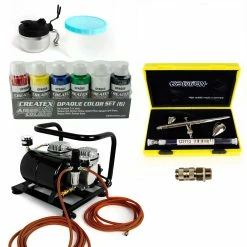 Null Airbrush Set Saturn A40 Evolution Silverline 126003 Airbrush Pistole Two In One