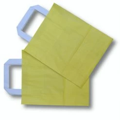 Null 250x Papiertragetaschen Aus Kraftpapier 220+100x280mm Gelb
