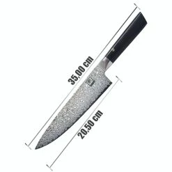 Null Damastmesser BLACK EDITION `Chefmesser` - Pakkaholz - VG-10 Stahlkern -Null Shop eccb043b 0002 4d0c be0a ecb40ed963b6